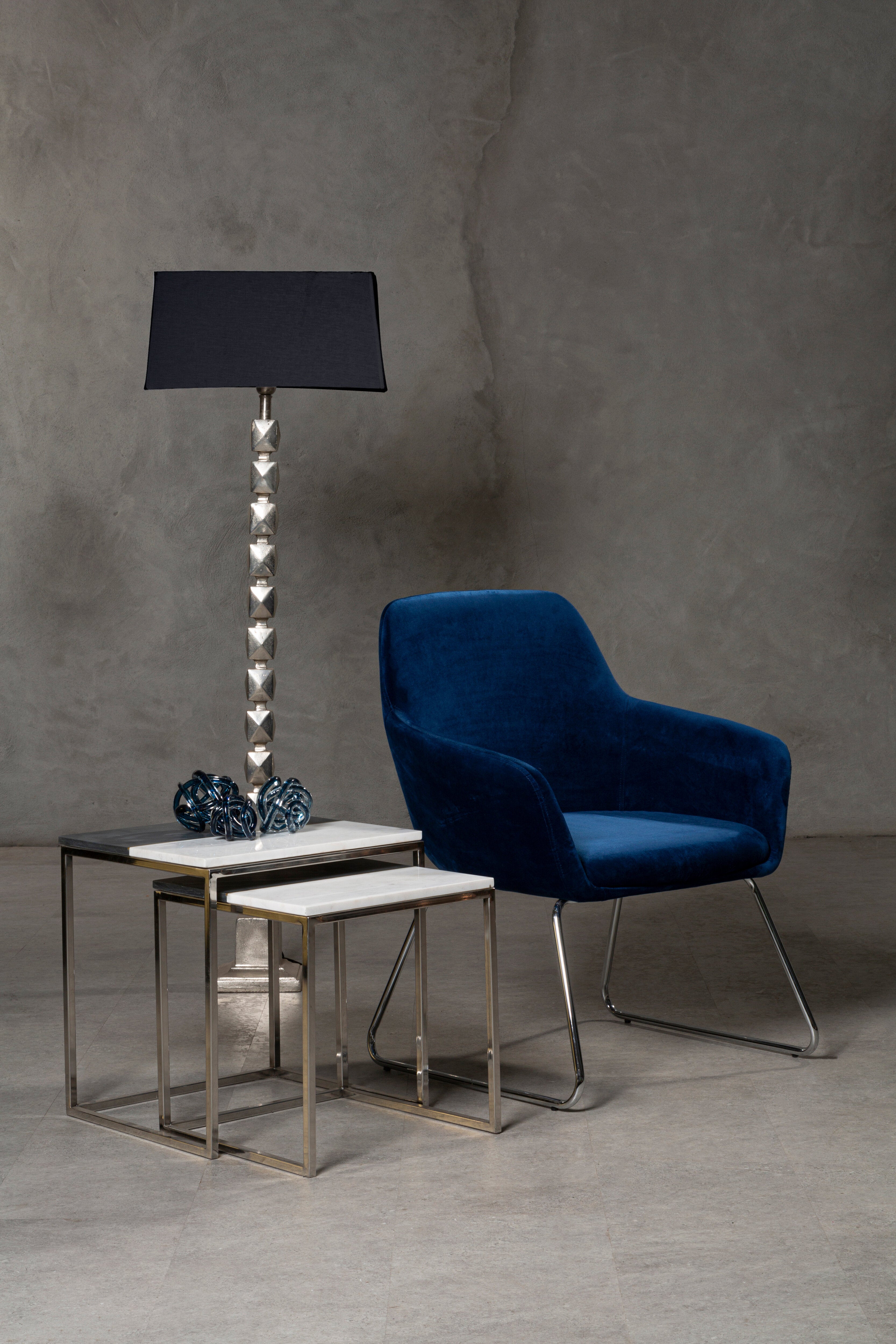 Cesar Silver Faceted Floor Lamp